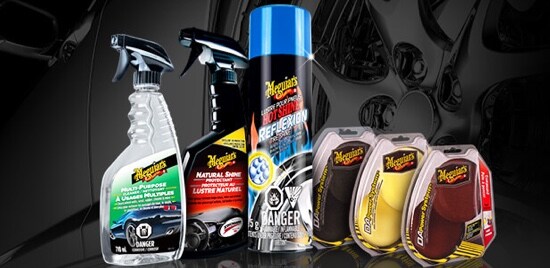 A variety of Meguiar's products.
